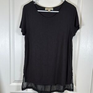 MICHAEL Michael Kors Dark Brown Sheer Blouse Size Med EUC #5518